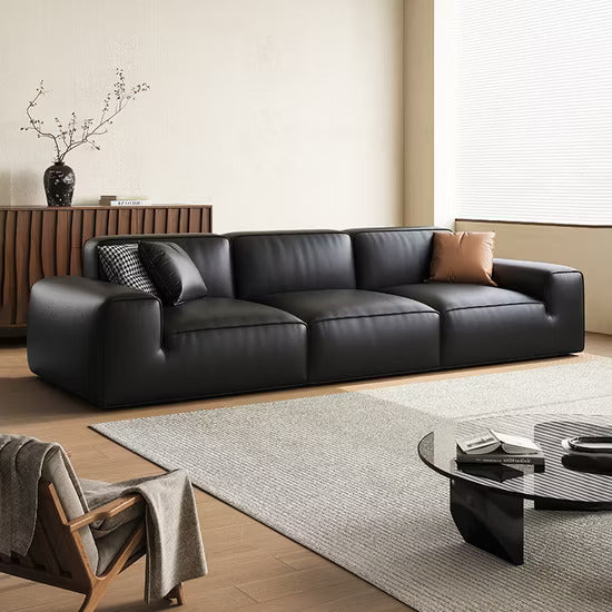 BASSO 4 seater genuine leather sofa